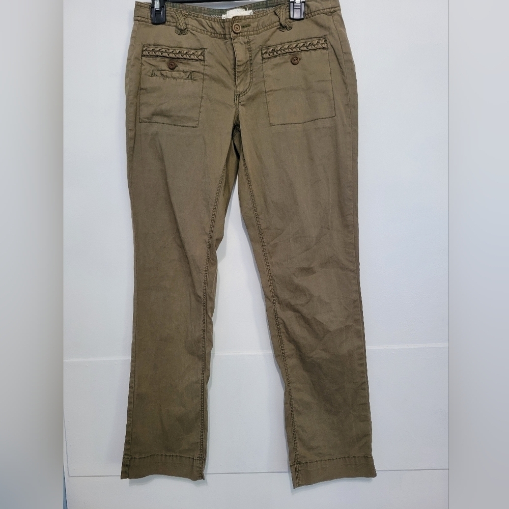 HeiHei Anthropologie Green Ankle Utility Cargo Pants US 4 in Green